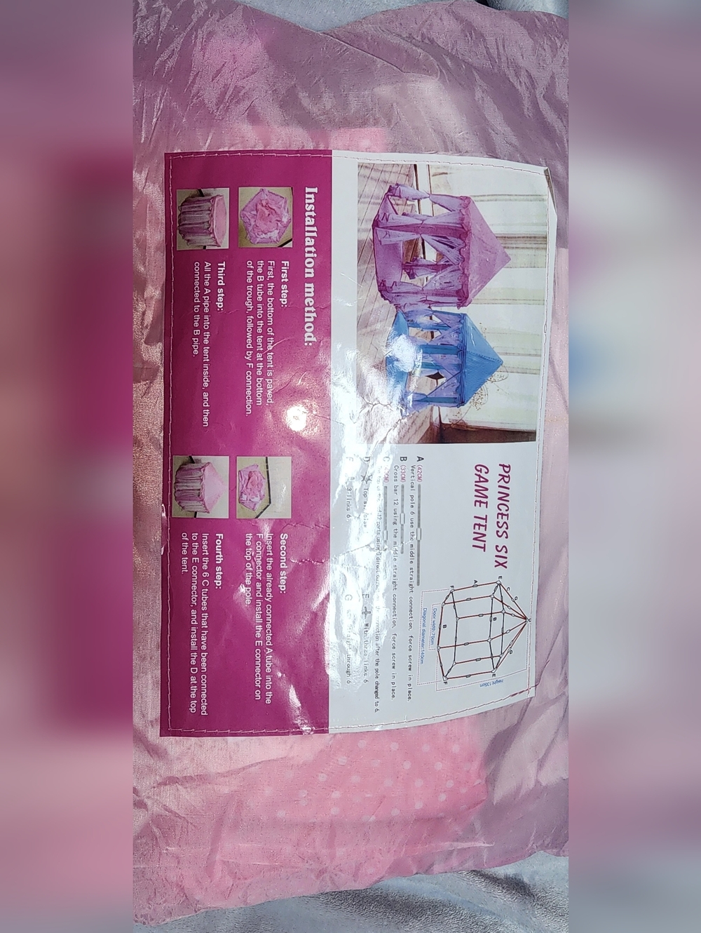 Princess Game Tent - Pink Playhouse